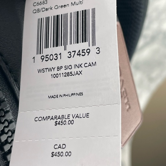 NWT $450 Coach Men’s H2121-C6683 Signature Camouflage - Picture 14 of 14